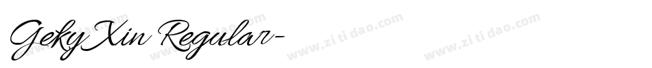 Geky Xin Regular字体转换